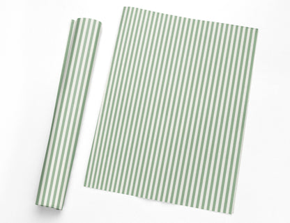 Pinstripe Wrapping Paper in Green