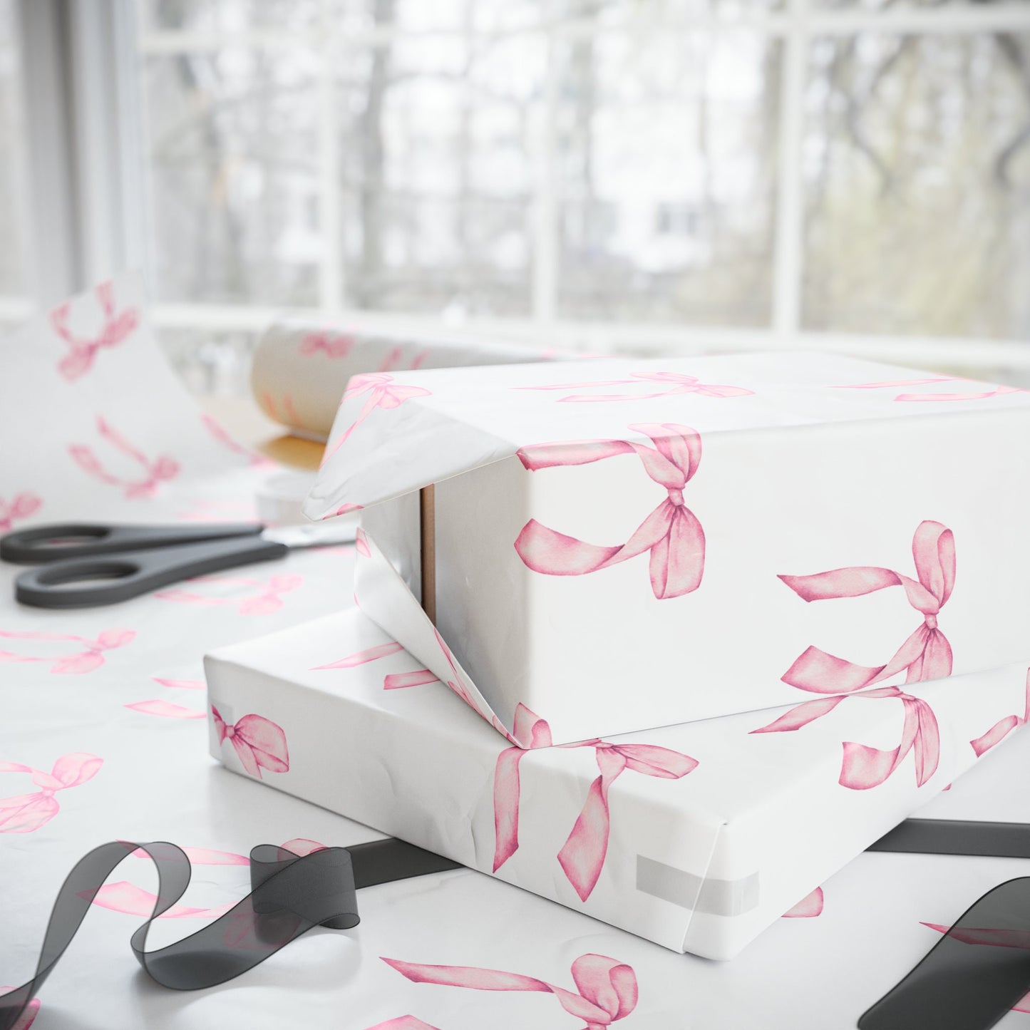 Pink Bows Wrapping Paper