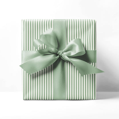 Pinstripe Wrapping Paper in Green