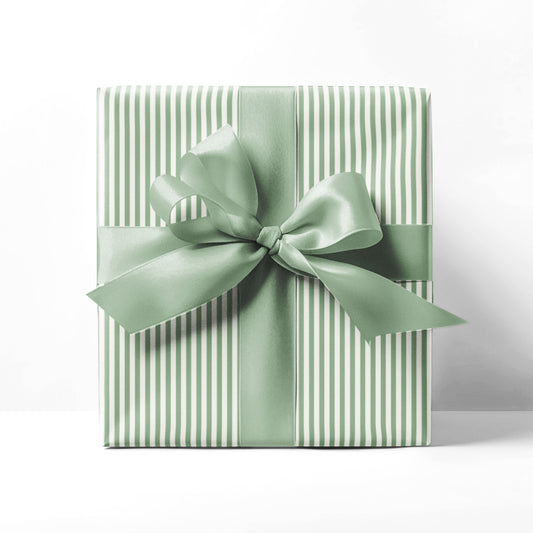 Pinstripe Wrapping Paper in Green