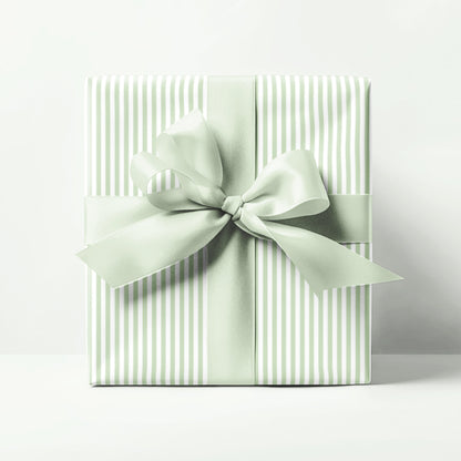 Pinstripe Wrapping Paper in Pastel Green