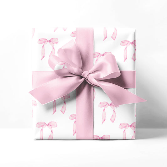 Pink Bows Wrapping Paper