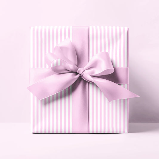 Pinstripe Wrapping Paper in Pink