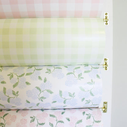 Hydrangeas Wrapping Paper in Blue