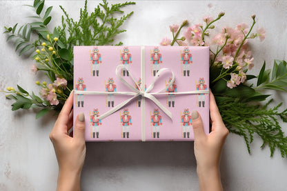 Pink Nutcrackers Wrapping Paper